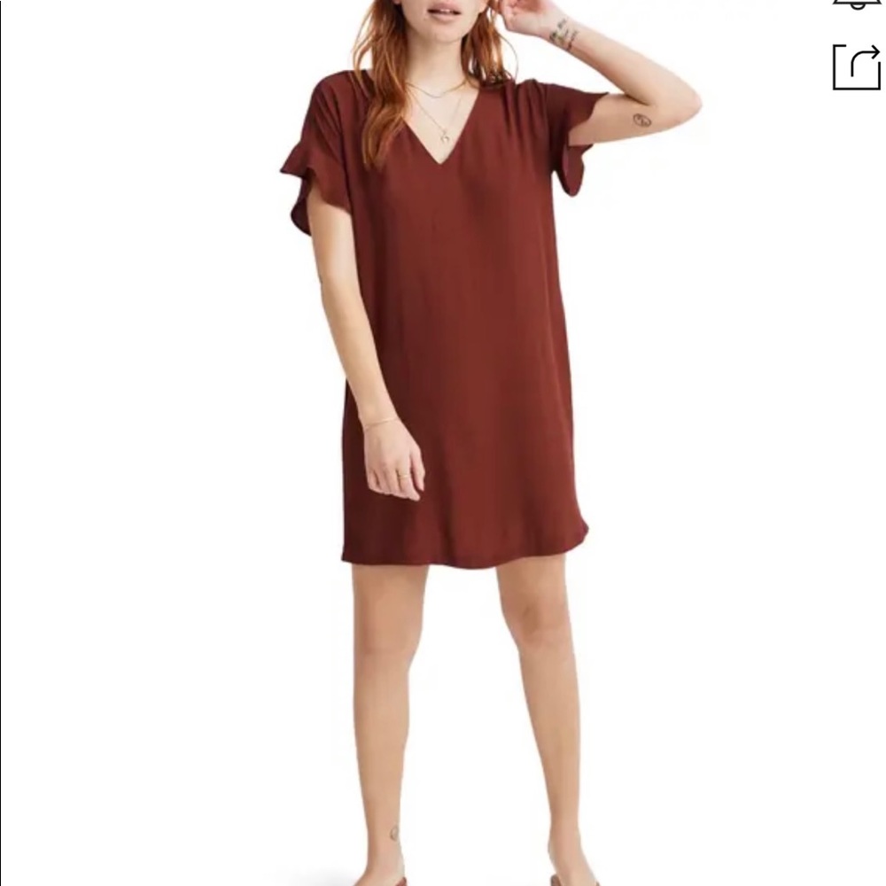 Madewell Ruffle-sleeve Easy Dress